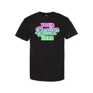 Black shirt mock up your design here